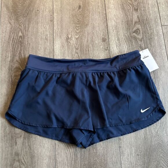 Nike Women's Navy Swim Shorts - Picture 1 of 4